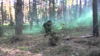 Estonian soldier goes through a lane at US Army Europes Expert Field Medical Badge testing [upl. by Ares]