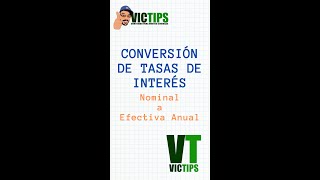 Interés Compuesto  Conversión de Tasas de Interés  Nominal a Efectiva Anual [upl. by Stefa]