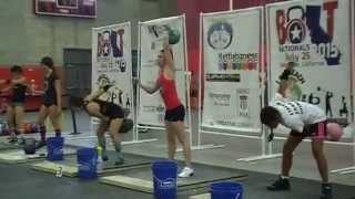 Audrey Burgios snatch set at USAKL BOLT comp  200 x 22kg x 1000 [upl. by Lanti]