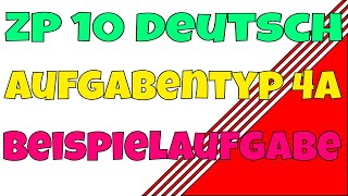 ZP 10 Deutsch Aufgabentyp 4a Beispielaufgabe MSA [upl. by Nims467]