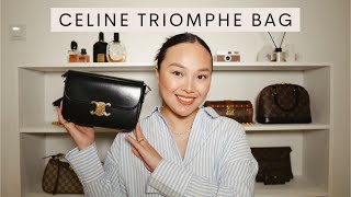 Celine Triomphe Bag Review Pros amp Cons Modshots What Fits amp More [upl. by Nylzzaj776]