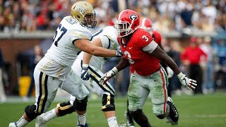 Roquan Smith Carries Georgia Bulldogs vs Georgia Tech [upl. by Ramoh16]