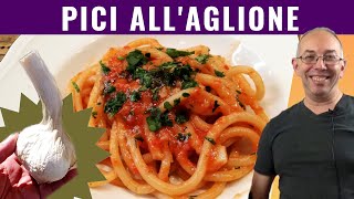 Pici allaglione  ricetta con laglio toscano gigante [upl. by Ailssa]