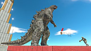 One Shot Ghor Hammer Shoots at All Godzillas  Animal Revolt Battle Simulator [upl. by Leirbma837]