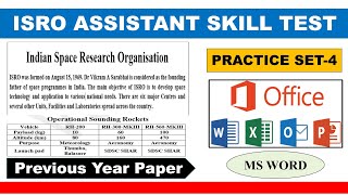 Isro AssistantUdcJpa cpt skill test 2024  Previous year paper  Cpt skill test [upl. by Odranreb]