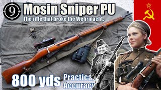 Mosin Nagant M9130 PU Sniper to 800yds Practical Accuracy [upl. by Aehsel]