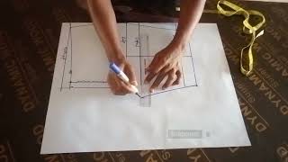 Pattern drafting on how to cut female pant [upl. by Nonah]