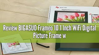 Review BIGASUO Frameo 101 Inch WiFi Digital Picture Frame with 32GB Memory 1280 x 800 IPS Touch Sc [upl. by Moraj]