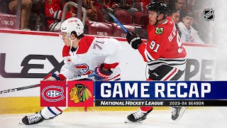 Canadiens  Blackhawks 1222  NHL Highlights 2023 [upl. by Ahsatak]