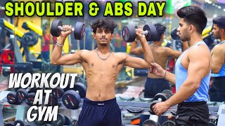 COMPLETE SHOULDER amp ABS WORKOUT AT GYMDAY 3WEDNESDAYTIPS BY BADRI FITNESS [upl. by Honan]