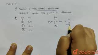 Number of monochloro derivatives obtained when neopentane chlorinated  12  ALKYL HALIDE  CHE [upl. by Lucania]