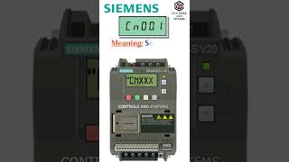 Siemens V20 VFD Inverter Basic Screen Displays Part2  controlsandsystems [upl. by Eilyab]