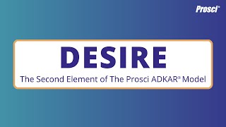 Desire  The Second Element of The Prosci ADKAR® Model [upl. by Dollar110]