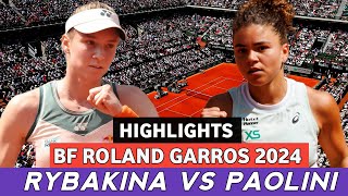 Elena Rybakina Epic Battle vs Jasmine Paolini Solid Play Highlights  Before Roland Garros 2024 [upl. by Missy]