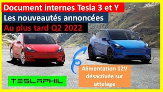 Documents internes Tesla  Nouveautés Q1Q2 2022 Model 3Y  Alim 12V inactive sur Model Y [upl. by Garner766]