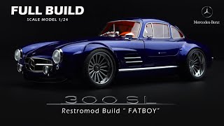 Mercedes Benz 300SL Gullwing  Tamiya  124  Scale Model Building  ASMR [upl. by Catharina]