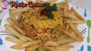 Receta Para Hacer Arroz Con Pollo Colombiano  ARROZ CON POLLO Y SALCHICHAS [upl. by Cook434]