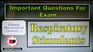 MCQs  Chapter 9 Respiratory Stimulants  D Pharm  Pharmaceutical Chemistry 1 [upl. by Wilen]