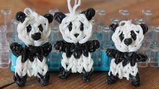 Rainbow Loom Nederlands pandabeertje [upl. by Sixla]