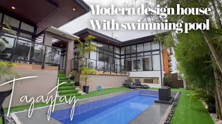 V04023 • Tagaytay Modern Design Resthouse with Swimming Pool • Corner Lot nov9tv [upl. by Tahp]