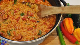 How to make Kritharoto aka Orzo Pasta with Greek Village Sausages  Κριθαρώτο με χωριάτικα Λουκάνικα [upl. by Nahtnoj]