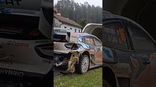 A Fourmaux WRC 2024 CER Rallye SS10 crash [upl. by Aihsilat]