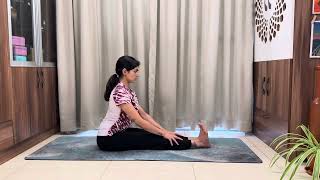 Paschimottanasana  seated forward bend  hamstring stretch  Back pain [upl. by Ellek942]