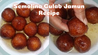 Delicious amp Easy Semolina Gulab Jamun Recipe  Suji Gulab Jamun sujigulabjamun [upl. by Sternick84]