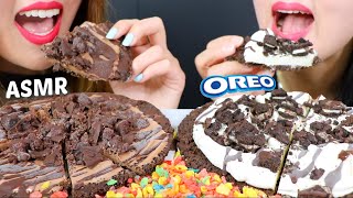 ASMR ICE CREAM PIZZA OREO  CHOCOLATE BROWNIE 아이스크림 피자 리얼사운드 먹방 アイスクリーム 冰淇淋 Kem cây  KimampLiz ASMR [upl. by Artenak]