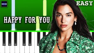 Dua Lipa  Happy For You Piano Tutorial [upl. by Neelrad]