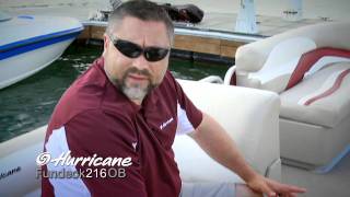 Hurricane FunDeck 216 OB Product WalkThrough [upl. by Ellennej511]