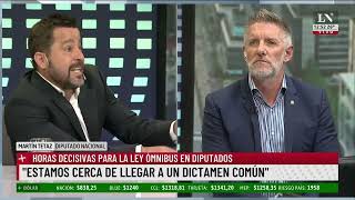 Martin Tetaz quotEstamos cerca de llegar a un dictamen comúnquot horas claves para la ley ómnibus [upl. by Abad]