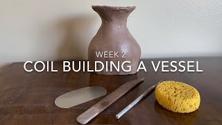 How to Coil Build a Vase  Ceramics Handbuilding for Beginners [upl. by Ilamad]