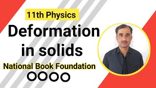 Deformation in solids  class 11 nbf  stress and strain  federal board  All board exams [upl. by Clemen]