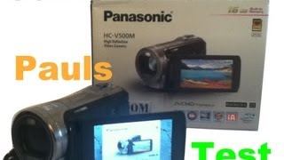 Panasonic HC V500M Unboxing Test Zoom [upl. by Kantor]