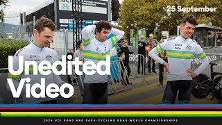 Day 5 Raw Video  2024 UCI Road and Paracycling Road World Championships [upl. by Lzeil]