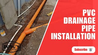 PVC DRAINAGE PIPE INSTALLATION [upl. by Jempty]