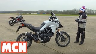 Ducati Multistrada 1200S v Multistrada 950  Motorcyclenewscom [upl. by Enilesoj283]