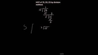 Find HCF by division method maths hcf gcf divisionmethod [upl. by Vinson343]