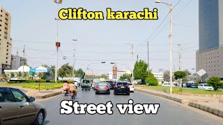 Clifton karachi street view  car drive karachi clifton road [upl. by Aitsirhc]