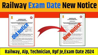 Railway New Exam Date 2024  Alp TechnicianRpfSiExam Calendar [upl. by Platto]