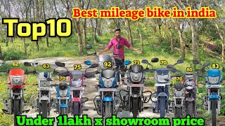 Top 10 best mileage bikes in india 2022 under 1 lakh price and details in malayalam video [upl. by Nnayecats284]