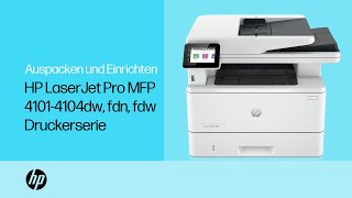 Auspacken und Einrichten  HP LaserJet Pro MFP 41014104dwfdnfdw Druckerserie  HP Support [upl. by Paulette]