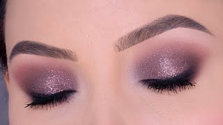 Mauve Glitter Eye Makeup Tutorial  Thanksgiving Eye Look [upl. by Yrallih826]