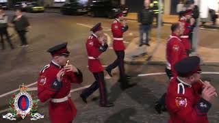 Upper Bann Fusiliers FB  Ballyclare Protestant Boys FB 20th Anniversary Parade 140924 [upl. by Atiuqihc216]