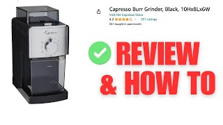 Capresso Burr Coffee Grinder Review  How To [upl. by Alisun173]