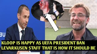 ✅J Klopp Expresses Satisfaction as UEFA President Bans Leverkusen Staff for PostMatch Incident✅ [upl. by Reiners]