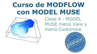 Curso MODFLOW Cl4 MODEL MUSE menú View y menú Customize [upl. by Lalage]