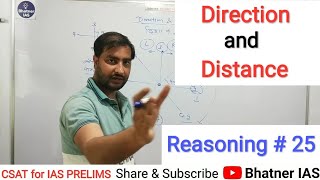 CSAT R 25 Direction amp Distance for UPSC IAS Prelims Exam [upl. by Nomar2]