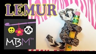 Rainbow Loom Pencil Hugger Ring Tailed Lemur [upl. by Gudrun]